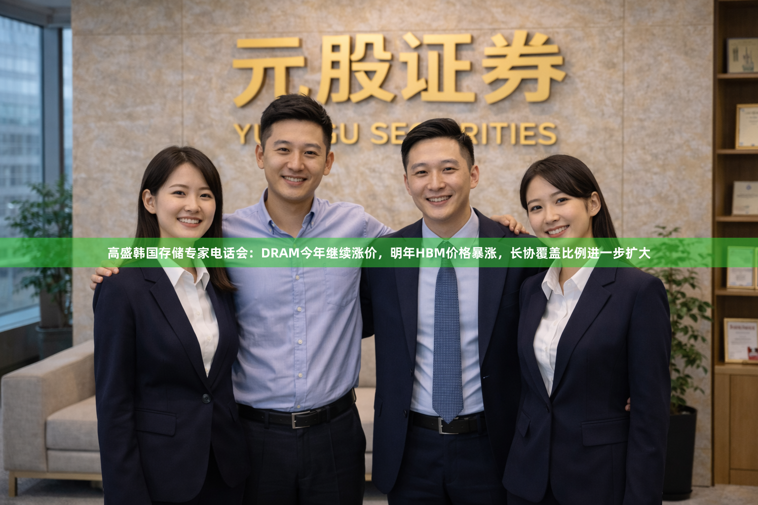 高盛韩国存储专家电话会：DRAM今年继续涨价，明年HBM价格暴涨，长协覆盖比例进一步扩大
