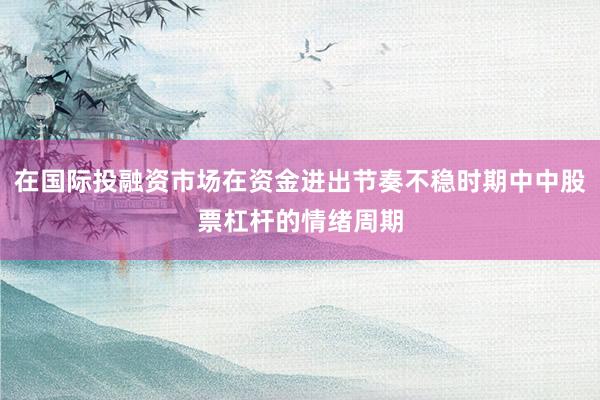 在国际投融资市场在资金进出节奏不稳时期中中股票杠杆的情绪周期