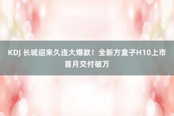 KDJ 长城迎来久违大爆款！全新方盒子H10上市首月交付破万