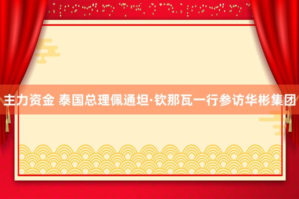 主力资金 泰国总理佩通坦·钦那瓦一行参访华彬集团